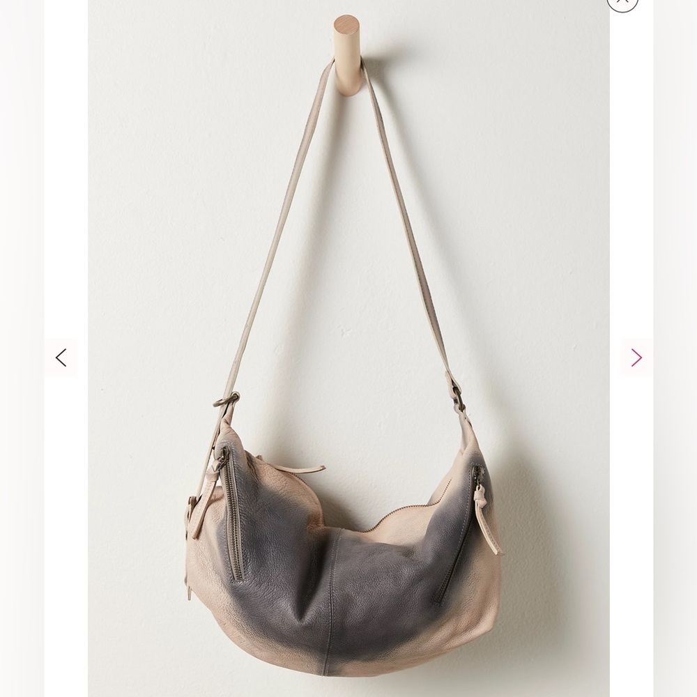 Free People Two-Tone Gray and Tan Bag